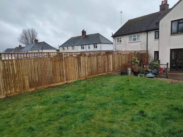 Close board fence surrounding the garden of a home in Swindon